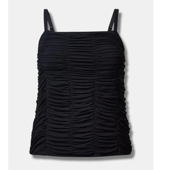 STRETCH MESH TOP SHIRRED CAMI TOP TORRID - Picture 1 of 5